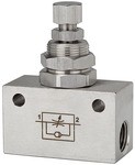 ID: 103807 - Drosselrückschlagventil, in Blockform, Edelstahl 1.4404, G 1/8