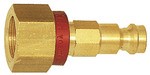 ID: 107659 - Unverwechselbarer Nippel NW 5, Messing blank, G 1/8 IG, rot