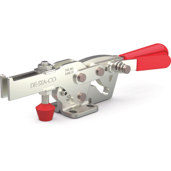 Horizonzal-Kniehebelspanner, U-Spannarm, Fuß abgewinkelt , Max. Haltekraft 1310 N, Spannarm Öffnungs