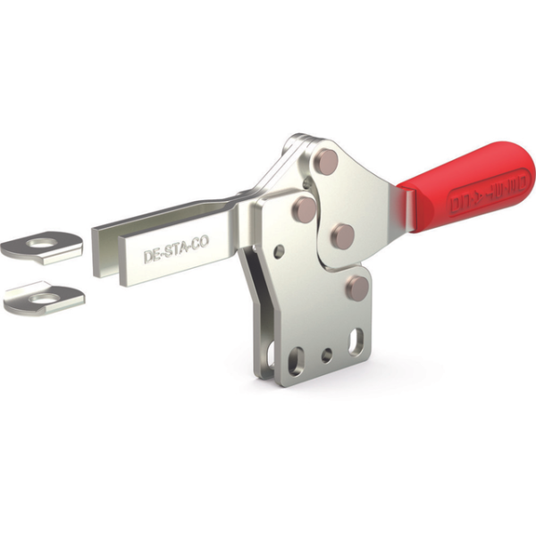 Horizontal-Kniehebelspanner, offener Spannarm, Fuß gerade, ohne Spindel, Max. Haltekraft 2220 N, Spa