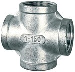 ID: 112688 - Kreuzverteiler, 4 x innen, Rp 3/4, Edelstahl 1.4401/1.4408