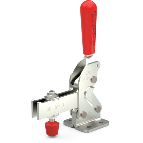 Vertikal-Kniehebelspanner U-Spannarm, Fuß abgewinkelt Spannarm Öffnungswinkel 78°, Handgriff Öffnung