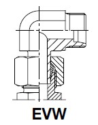 EO-Winkelverschraubung mit Schaft