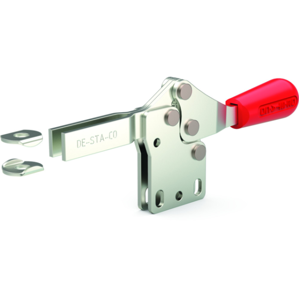 Horizontal-Kniehebelspanner,offener Spannarm, Fuß gerade, ohne Spindel, Max. Haltekraft 1310 N, Span
