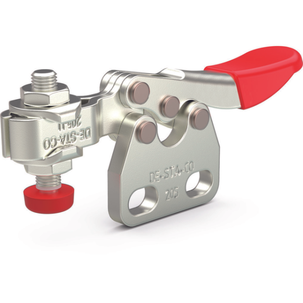 Horizontal-Kniehebelspanner, U-Spannarm, Fuß gerade, Max. Haltekraft 270N, Spannarm Öffnungswinkel 9