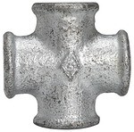 ID: 113010 - Kreuzstück 180, 4 x IG, Rp 3/4, schwarzer Temperguss feuerverz.