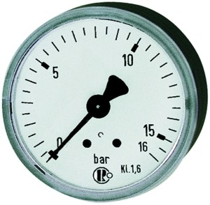 ID: 101826 - Standardmanometer, Stahlblechgeh., G 1/4 hinten, 0-10,0 bar, Ø 50