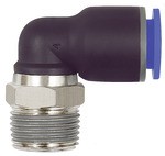 ID: 109293 - L-Steckverschraubung »Blaue Serie«, drehbar, R 1/2 außen, Ø 6 mm