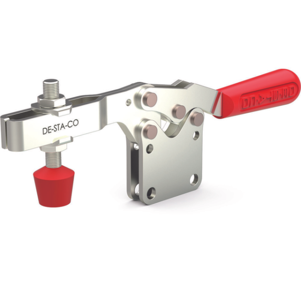 Horizontal-Kniehebelspanner, U-Spannarm, Fuß gerade, Max. Haltekraft 3340N, Spannarm Öffnungswinkel