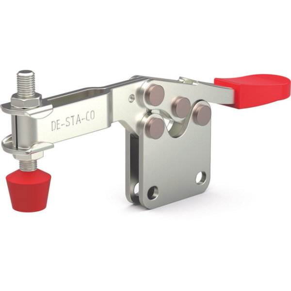 Horizontal-Kniehebelspanner, U-Spannarm, Fuß gerade, Max. Haltekraft 890N, Spannarm Öffnungswinkel 8