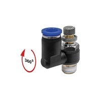 ID: 153628 - Drosselrückschlagven »Blaue Serie«, Zuluftdros., M5 a. 10bar Ø4mm