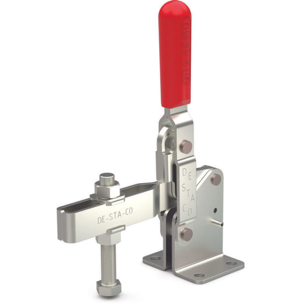 Vertikal-Kniehebelspanner U-Spannarm, Fuß gerade Spannarm Öffnungswinkel 76°, Handgriff Öffnungswink