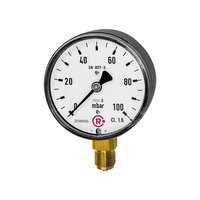 ID: 199288 - Kapselfedermanometer, G 1/4 radial unten, 0 - 400 mbar, Ø 63