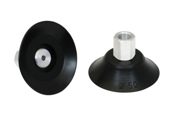 Flachsauggreifer (rund) PFYN 50 NBR-55 G1/8-IG