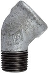 ID: 112958 - Winkel 121, 45°, IG/AG, Rp/R 2, schwarzer Temperguss feuerverz.