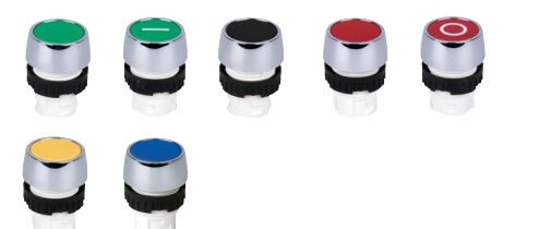 Betätiger-Drucktaste rot mit weißem Kreis