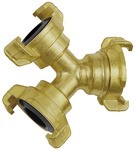 ID: 107797 - GEKA-Abzweigstück, Messing blank, 3 x GEKA-Kupplungen