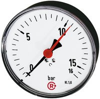 ID: 102014 - Standardmanometer, Stahlblech, G 1/4 hinten zentr., 0-16,0 bar, Ø 100