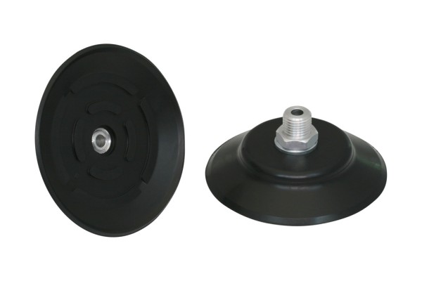 Flachsauggreifer (rund) PFYN 80 NBR-55 G1/4-AG