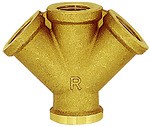 ID: 112607 - Verteiler, 3fach, G 1/2 i., 3 x G 1/2 IG, Messing blank