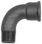 ID: 133582 - Bogen 1a, 90°, kurz, Rp 1 i., R 1 a. Temperguss schwarz