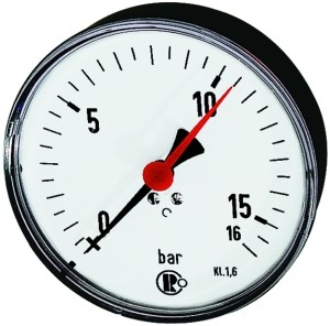 ID: 102015 - Standardmanometer, Stahlblech, G 1/4 hinten zentr., 0-25,0 bar, Ø 100