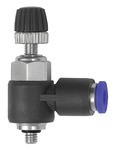 ID: 135554 - Drosselrückschlagven. »Blaue Serie« mini, Abluftdros., M3a. Ø3mm