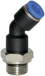 ID: 109231 - Steckverschraubung 45° »Blaue Serie«, drehbar, G 1/4 außen, Ø 8mm