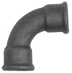 ID: 133602 - Bogen 2a, 90°, kurz, Rp 2 i., Rp 2 i., Temperguss schwarz