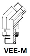 EO Einst. 45-Winkel/Kontermutter