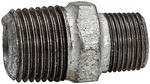 ID: 113093 - Doppelgewindenippel 245, AG/AG, R 1, R 1/2, schwarzer Temperguss