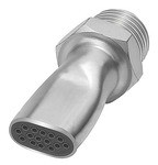 ID: 114480 - Lärmarme Flachdüse, G 3/8 AG, Stahl verzinkt, Düsenbreite 16,5 mm