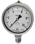 ID: 102329 - Glyzerinmanometer CrNi-Stahl, E-Skala, G 1/4 unten, 0-600,0 bar, Ø 63