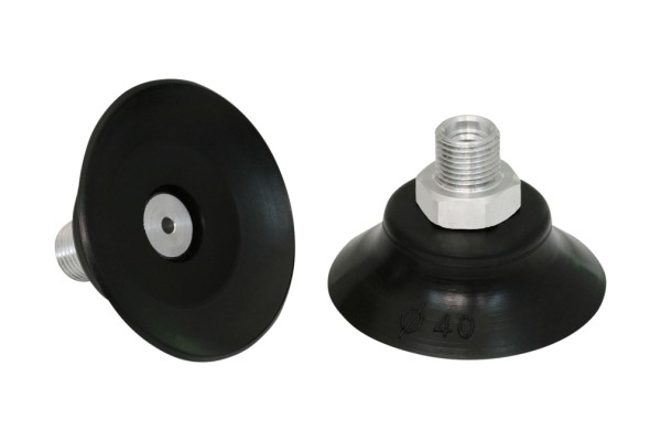 Flachsauggreifer (rund) PFYN 40 NBR-55 G1/8-AG