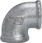 ID: 112892 - Winkel 90, 90°, IG/IG, Rp 3/4, schwarzer Temperguss feuerverz.