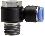 ID: 109423 - L-Steckverschraubung »Blaue Serie« drehbar, R1/8 a., max.15, Ø8mm