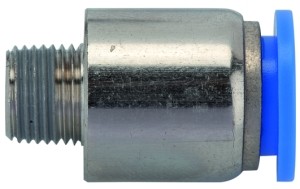 ID: 135633 - Gerade Steckverschraubung »Blaue Serie«, rund, R 3/8 außen Ø 14mm