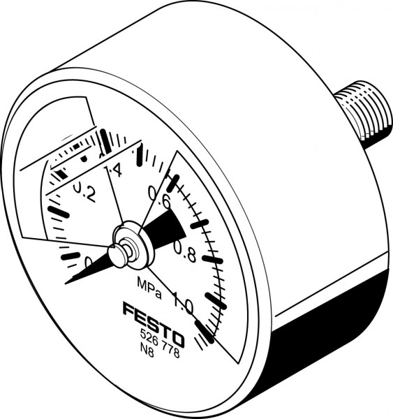 MA-50-1,0-R1/4-MPA-E-RG Manometer