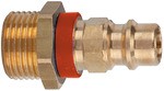 ID: 107691 - Unverwechselbarer Nippel NW 7,8, Messing blank, G 1/4 AG, rot