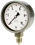 ID: 102503 - Manometer, CrNi-Stahl, G 1/2 radial unten, 0 - 1,0 bar, Ø 160