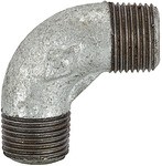 ID: 112911 - Winkel 94, 90°, AG/AG, R 3/4, schwarzer Temperguss feuerverz.