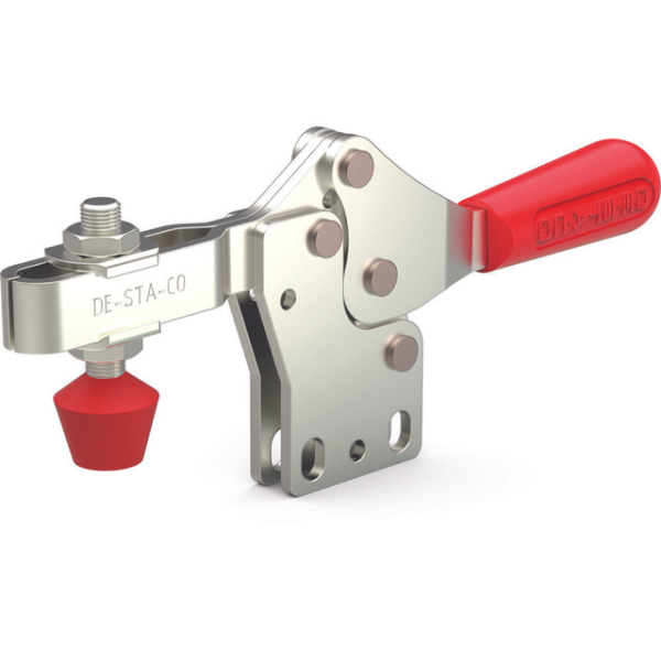 Horizontal-Kniehebelspanner, U-Spannarm, Fuß gerade, Max. Haltekraft 2220 N, Spannarm Öffnungswinkel