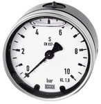 ID: 102224 - Glyzerinmanometer, Metallgeh., G 1/4 hinten zentr., 0-60,0 bar, Ø 63