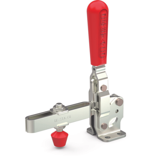Vertikal-Kniehebelspanner U-Spannarm lang, Fuß abgewinkelt, Spannarm Öffnungswinkel 99°, Handgriff Ö