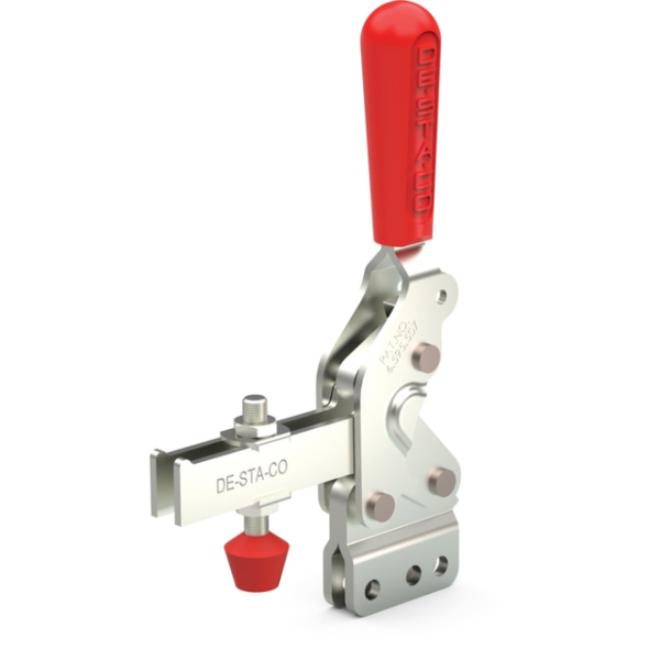 Vertikal-Kniehebelspanner U-Spannarm, Fuß gerade Spannarm Öffnungswinkel 76°, Handgriff Öffnungswink