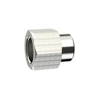 ID: 111523 - Muffe, reduzierend, G 1/4 i., G 3/8 i., SW 22, Messing vernickelt