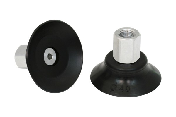 Flachsauggreifer (rund) PFYN 40 NBR-55 G1/8-IG