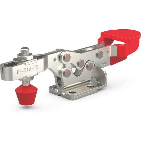 Horizontal-Kniehebelspanner, U-Spannarm, Fuß abgewinkelt mit DESTACO Toggle Lock Plus, Max. Haltekra