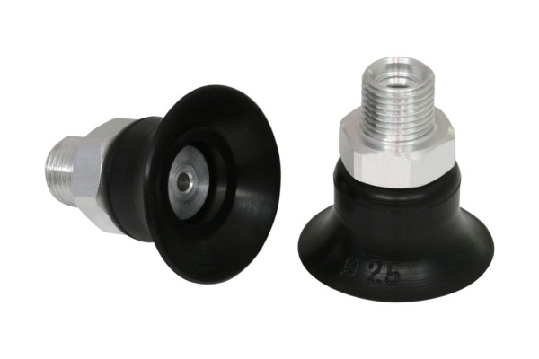 Flachsauggreifer (rund) PFYN 25 NBR-55 G1/8-AG