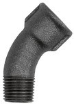 ID: 133605 - Bogen 40, 45°, Rp 1/2 i., R 1/2 a., Temperguss schwarz